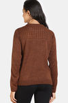 Zivame Retro Peek Jumpers Flat Knit Loungewear Top - Brown — thumbnail 4